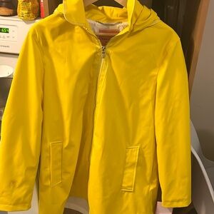 Brand new kate spade yellow trench rain jacket size M with tags water resistant
